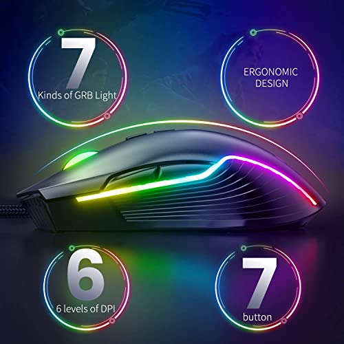 NEWSTYP Cute RGB 6400 DPI Filaire Gaming-2