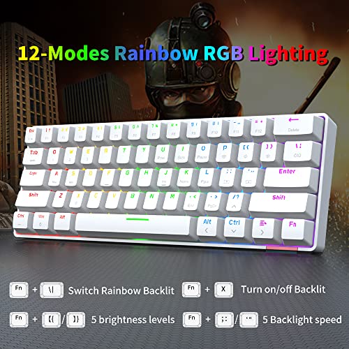 NACODEX STK61 Clavier mécanique sans fil/Bluetooth/filaire 60 – Image 2