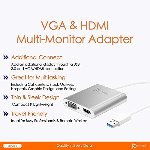 Adaptateur multi-écran j5create USB 3.0 vers double – Image 2
