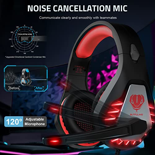 Pacrate Casque de jeu avec microphone pour-2