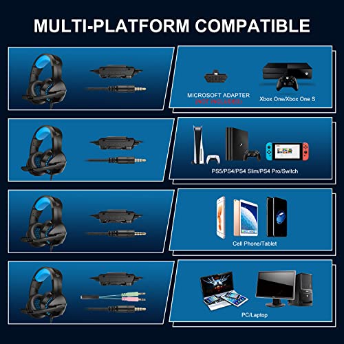 PHOINIKAS Casque de jeu PS4 avec son – Image 2
