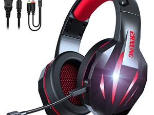 ERXUNG Casque de jeu avec son surround