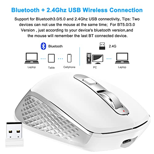 FENIFOX Souris Bluetooth Rechargeable Récepteur USB Souris – Image 2