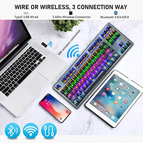 Clavier de jeu mécanique Bluetooth avec multi-rétroéclairé – Image 2
