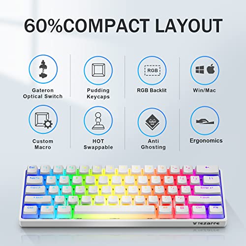 Tezarre TK61 Clavier de jeu mécanique 60-2