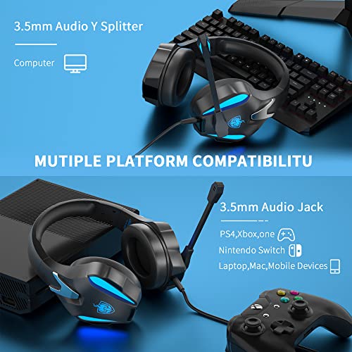 PHOINIKAS Casque de jeu PS4 pour PC, – Image 2