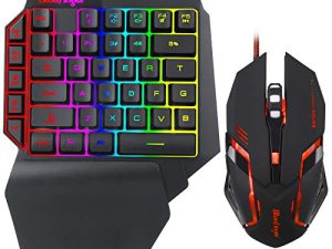 Clavier de jeu RVB à une main
