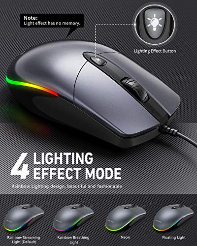 Souris filaire avec design ergonomique réduisant la – Image 2