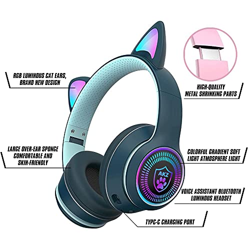 VIGROS Cat Ear Gaming Bluetooth 5.1 Casque – Image 2