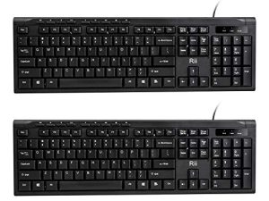 Rii (2-Pack) RK907 Clavier d'ordinateur filaire
