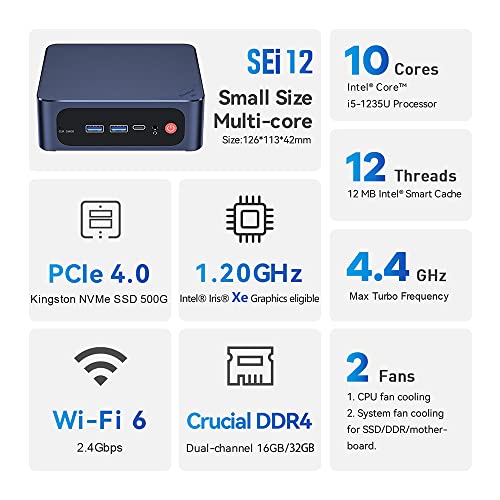 Mini PC Intel 12ème Beelink SEI12 |-2
