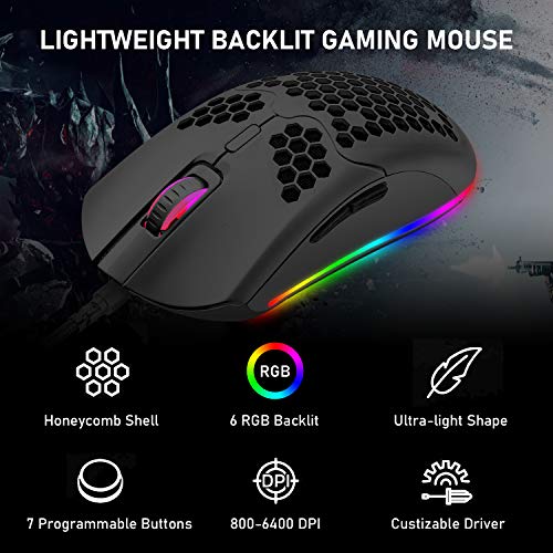 Souris de jeu filaire légère