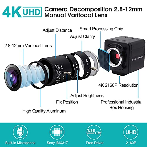 ALPCAM Caméra USB 4K Webcam Ultra HD – Image 2