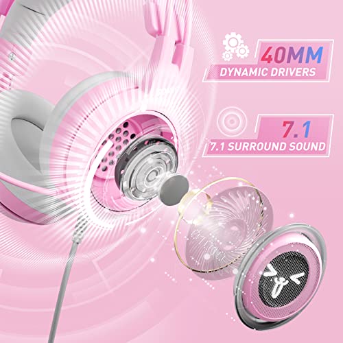 SOMIC G951pink Casque de jeu pour PC, – Image 2