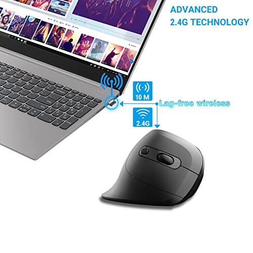souris optique verticale sans fil
