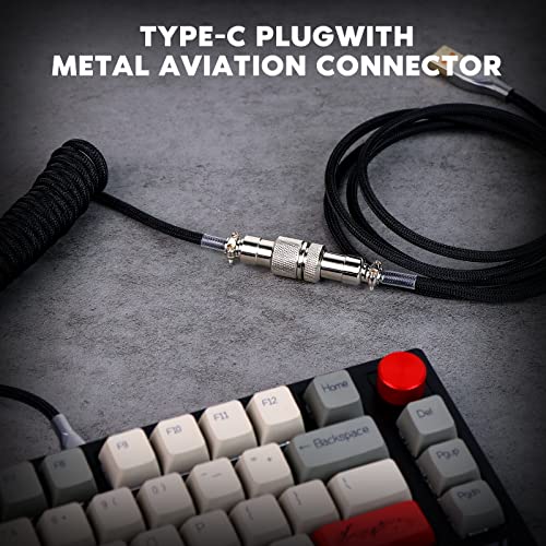 EPOMAKER Mix 1.8m Type-C enroulé vers USB-2