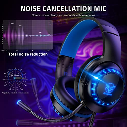 Pacrate Casque de jeu avec microphone pour – Image 2