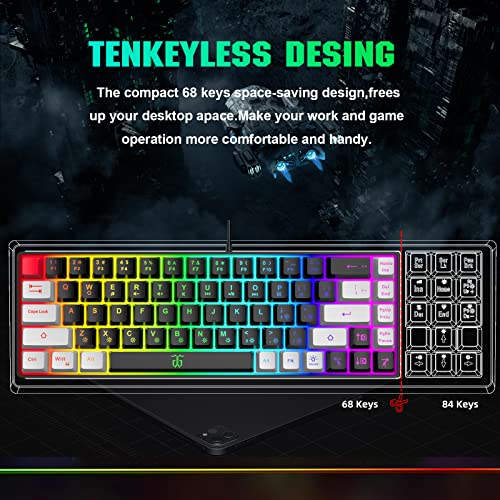 Snpurdiri Mini clavier de jeu 60 %, – Image 2
