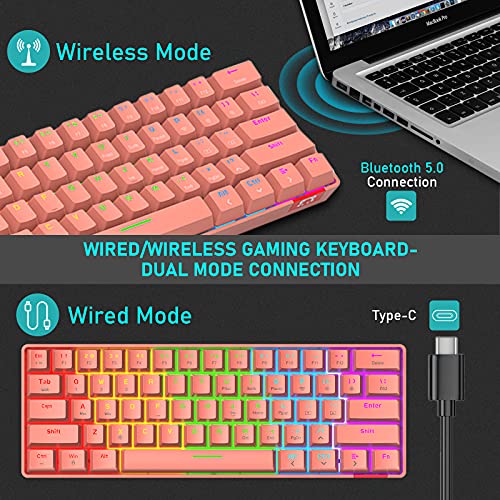 Clavier de jeu mécanique filaire sans fil – Image 2