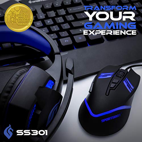 SportsBot SS301 Blue LED Gaming Over-Ear Headset-2