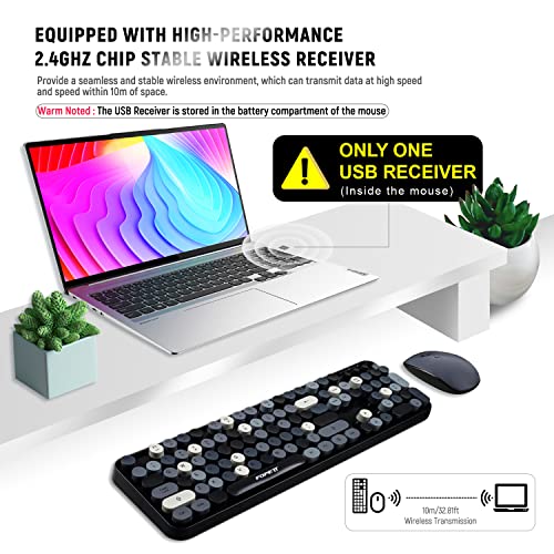 FOPETT Combo Clavier et Souris sans Fil, – Image 2