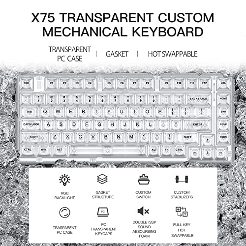 YUNZII X75 Clavier mécanique 82 touches remplaçable – Image 2
