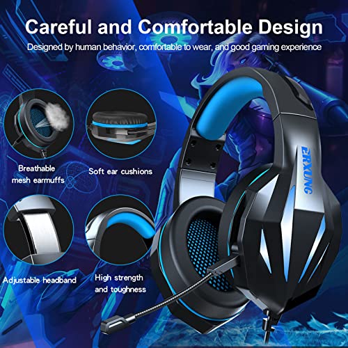 ERXUNG Casque de jeu avec son surround – Image 2