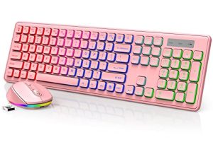 Clavier et souris sans fil avec rétroéclairage