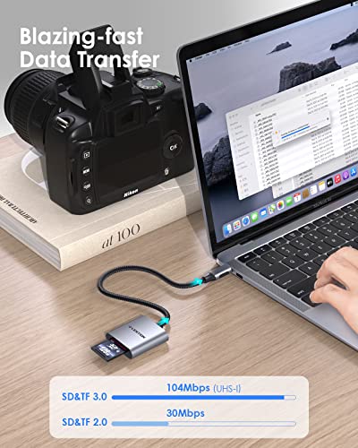 LENTION Lecteur de carte USB C vers-2