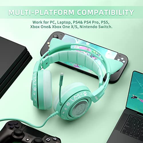 SOMIC G951S Casque de jeu vert avec – Image 2