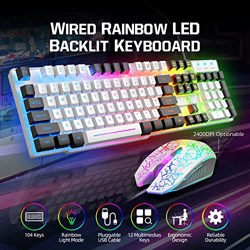 Clavier et souris de jeu filaires et-2