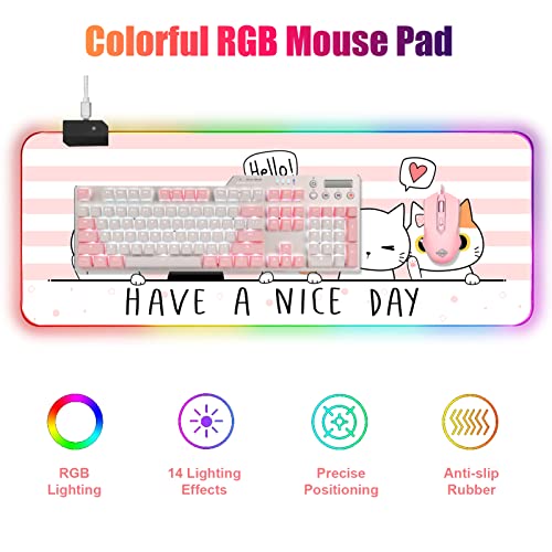 Grand tapis de souris de jeu RVB, – Image 2