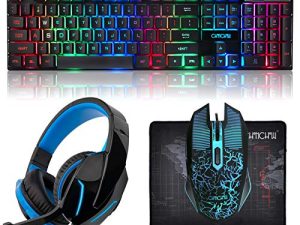 Ensemble casque et tapis de souris pour