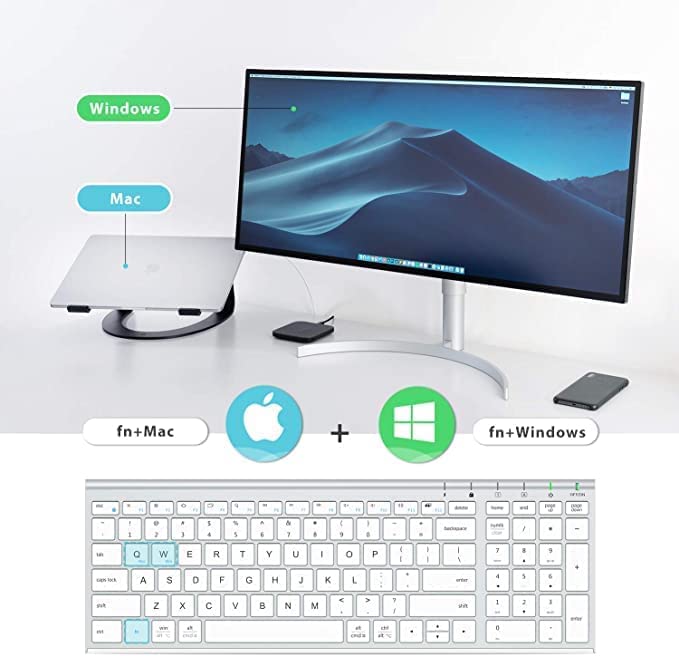 Clavier sans fil iClever GKA22S Clavier rechargeable – Image 2