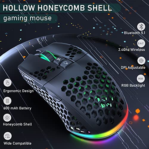 SOLAKAKA Souris de jeu sans fil légère – Image 2