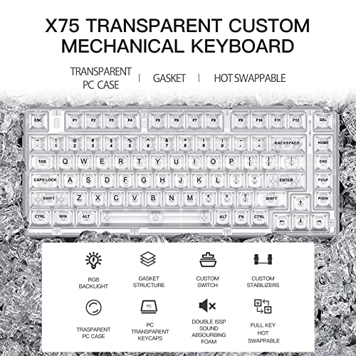 YUNZII X75 Clavier mécanique 82 touches remplaçable – Image 2
