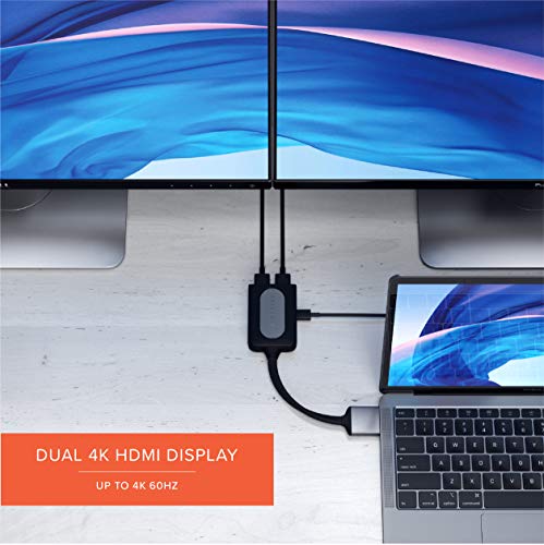 Satechi Adaptateur double HDMI Type-C en aluminium – Image 2