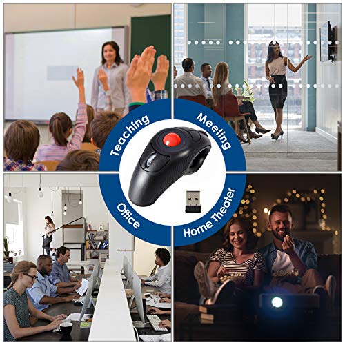 EIGIIS 2.4G Ergonomique Trackball Finger Handheld USB – Image 2