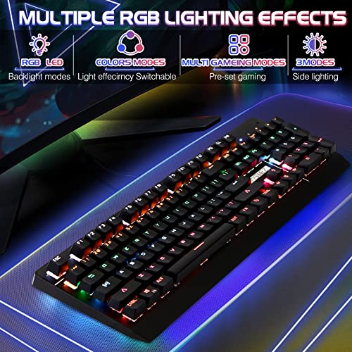 YSCP Clavier de Jeu Mécanique RGB Illumination-2