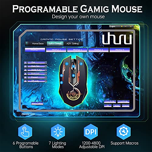 UHURU WM-02Z Souris de jeu sans fil, – Image 2