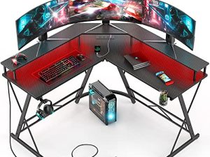 HYTXEN Bureau de jeu avec lumières LED