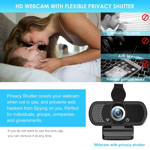 webcam HD 1080p avec obturateur de