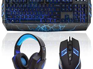 SportsBot SS301 Blue LED Gaming Over-Ear Headset
