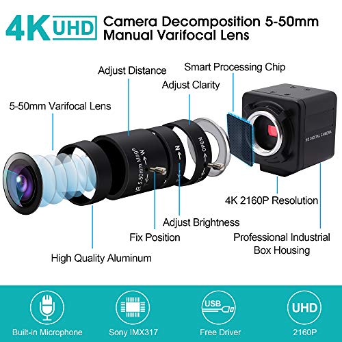Webcam ALPCAM 4K Ultra HD avec objectif – Image 2
