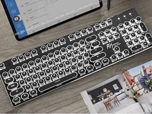 Clavier sans fil mécanique rétro vintage 104