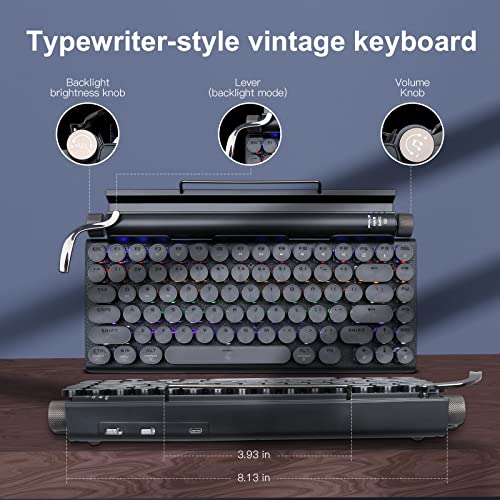 RAZEAK Clavier de machine à écrire sans-2
