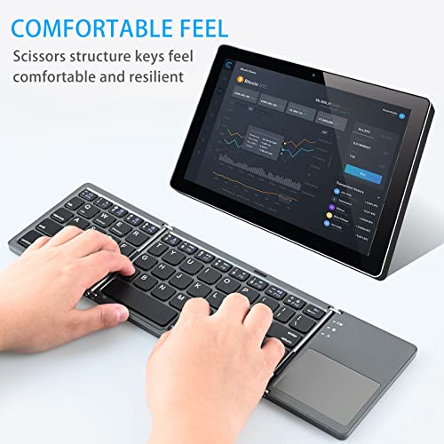 Clavier Bluetooth pliable portable avec pavé tactile – Image 2