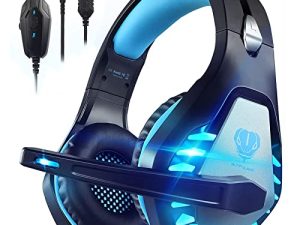 Pacrate Casque de jeu avec microphone pour