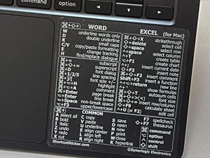 SYNERLOGIC Word/Excel (pour Mac) Raccourci Clavier Autocollant