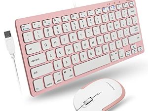 Ensemble clavier et souris rose
